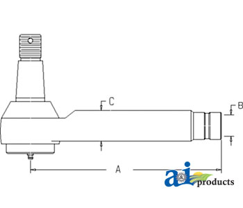 UJD00840    Tie Rod---Left---Replaces RE161022